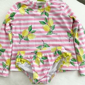 Toddler girl rash guard swimsuit!